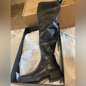 Lizzie Leather Boot. Black Coach boots. Never worn. In original box and packing.